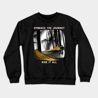 Gravel Bike Ride In The Forest Crewneck Sweatshirt